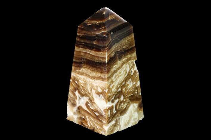 Polished Chocolate Calcite Tower - Pakistan #149492